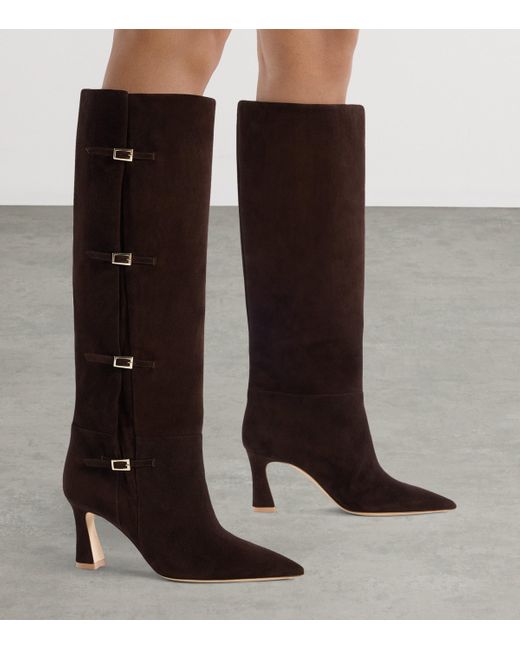 Malone Souliers Brown Suede Buckled Nolan Knee-High Boots 70