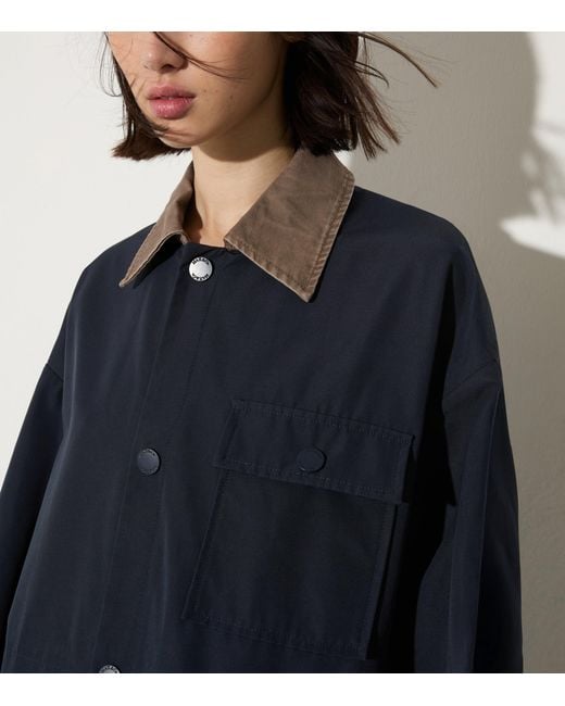 MAX&Co. Blue Relaxed Fit Raincoat