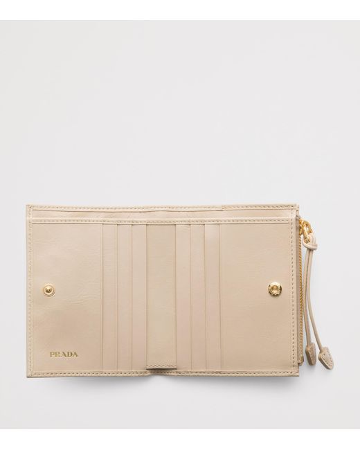 Prada Natural Small Leather Wallet