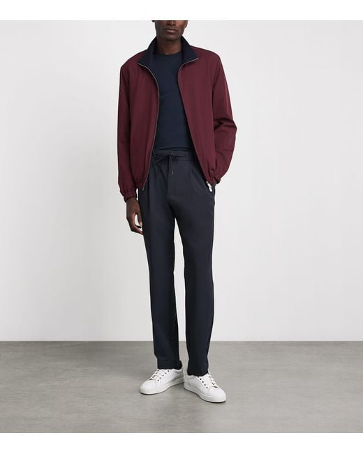 Marco Pescarolo Red Virgin Wool-Cashmere-Blend Reversible Jacket for men