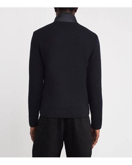 Belstaff Blue Merino Wool Circuiteer Hybrid Jacket for men