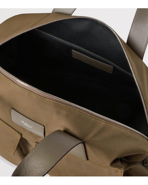 Mulberry Brown Waxed Cotton Clipper Holdall for men