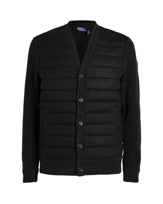 Polo Ralph Lauren Black Wool-blend Padded Cardigan for men