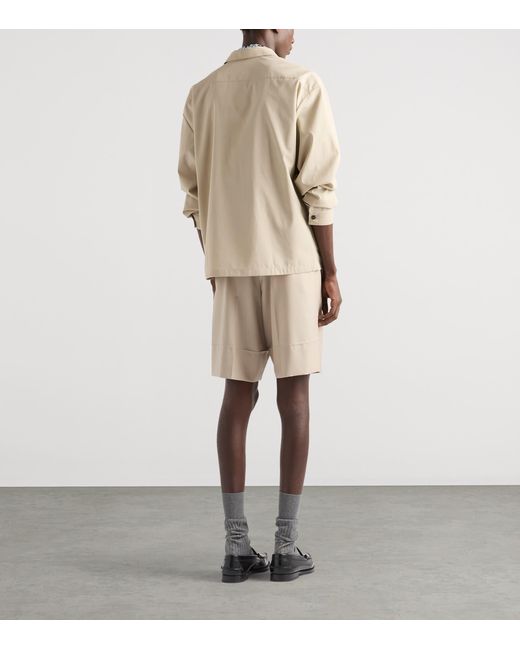 Prada Natural Cotton Zipped Shirt for men