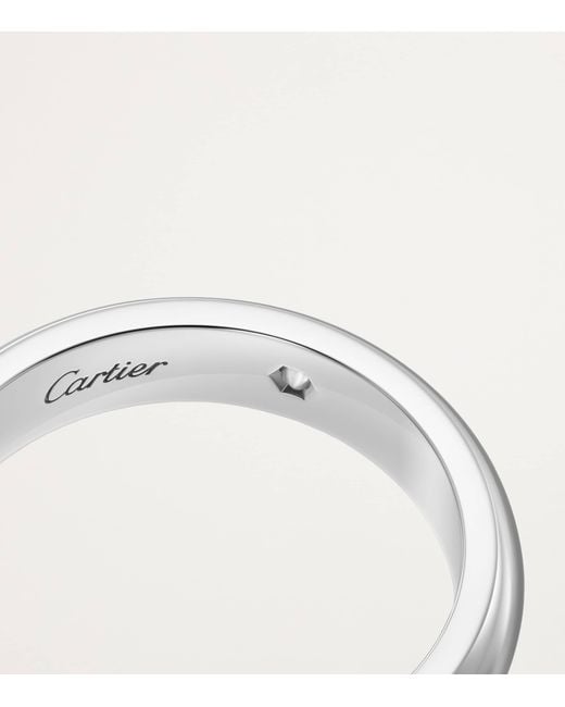 Cartier White Platinum And Diamond C De Wedding Band