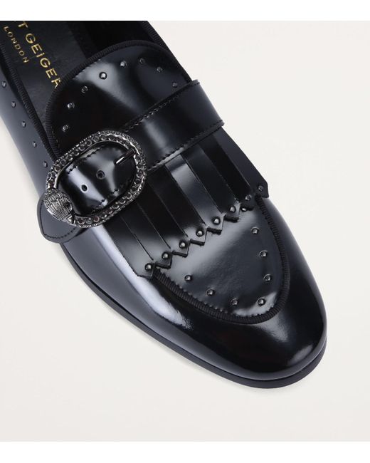 Kurt Geiger Black Leather Albany Loafers for men