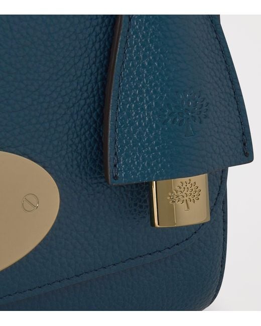 Mulberry Blue Small Leather Lily Shoulder Bag
