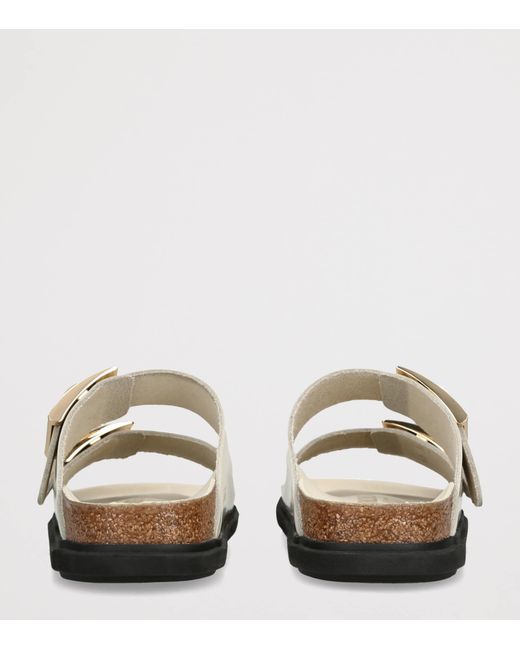 Birkenstock White Leather Arizona Sandals