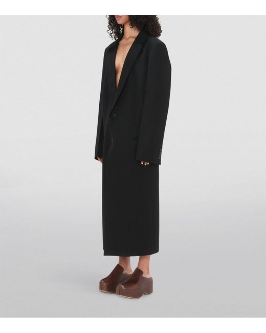 J.W. Anderson Black Wool-blend Oversized Overcoat