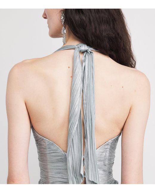 Maria Lucia Hohan White Silk Pleated Susie Gown