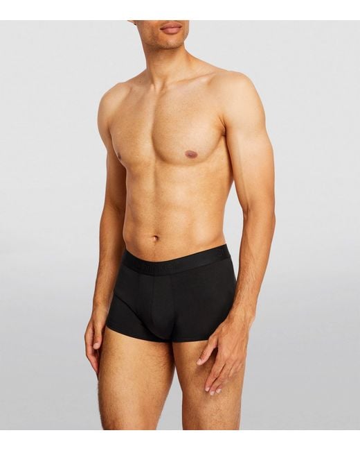 Calvin Klein Black Low-Rise Tonal Trunks for men