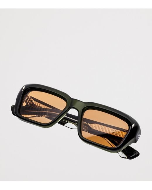 Jacques Marie Mage Black Walker Rectangle Sunglasses