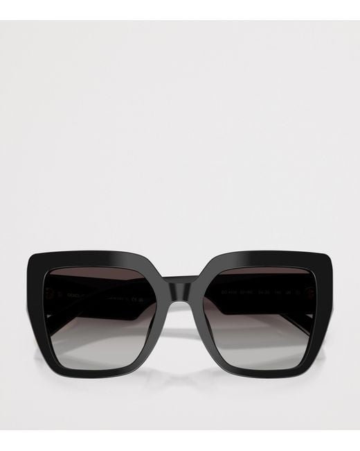 Dolce & Gabbana Black Square Cat-Eye Sunglasses