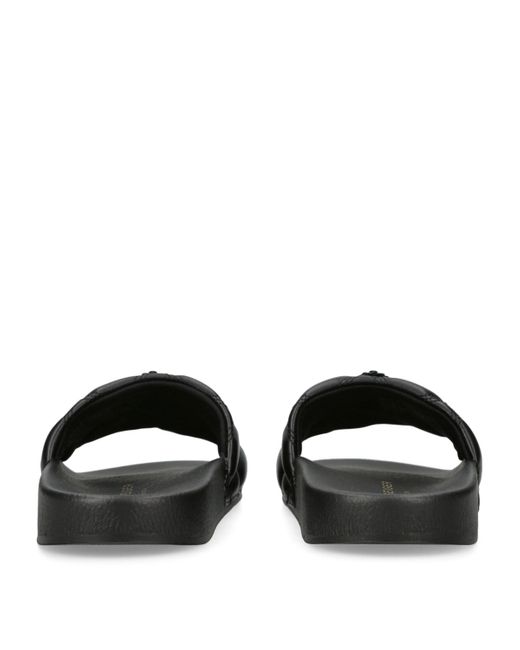 Kurt Geiger Black Quilted Meena Slides