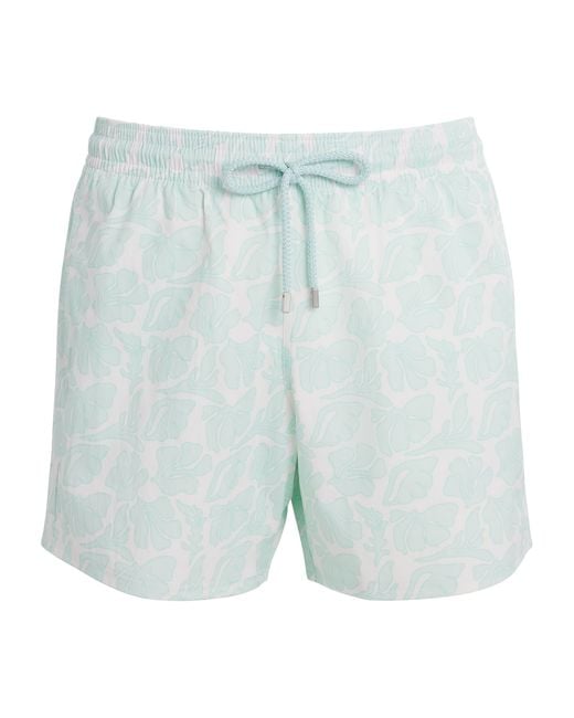 Vilebrequin Blue Printed Moorise Swim Shorts for men