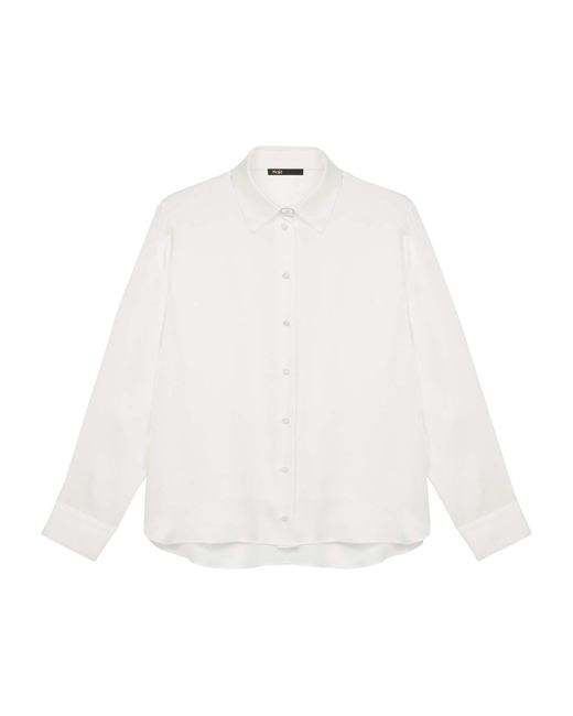 Maje White Silk Shirt