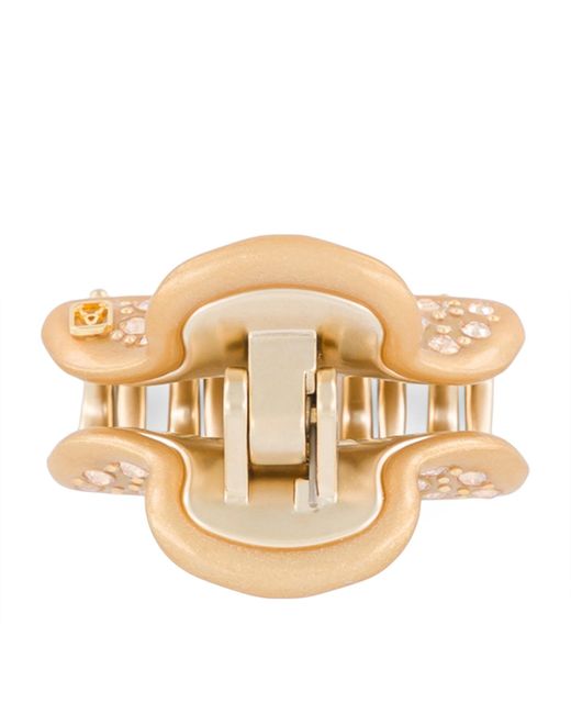 Alexandre De Paris Natural Plated Crystal-Embellished Claw Hair Clip