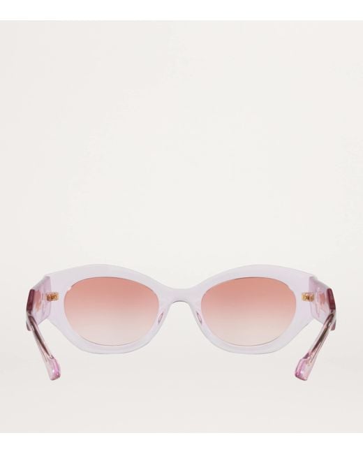 Gucci Pink Injected Oval Sunglasses