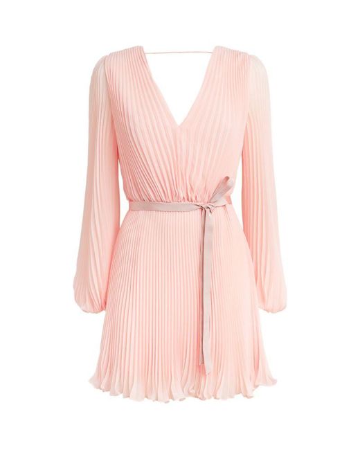 Max Mara Pink Long-Sleeve Mini Dress