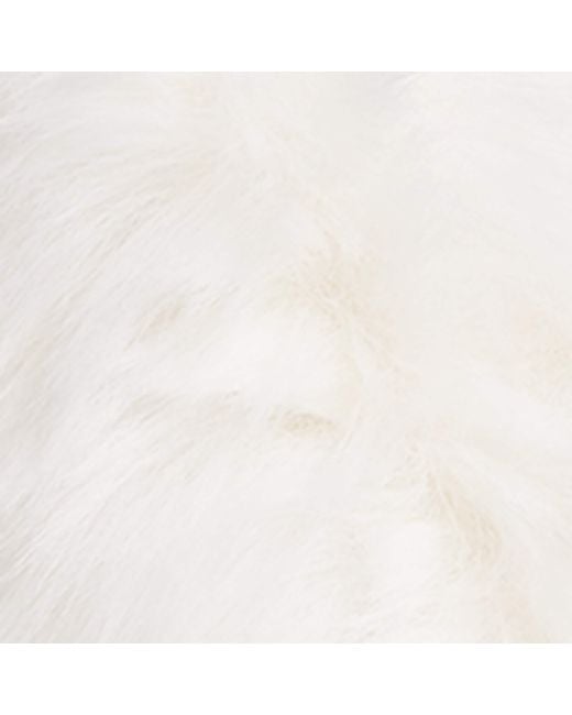 Skims White Faux Fur Earmuffs