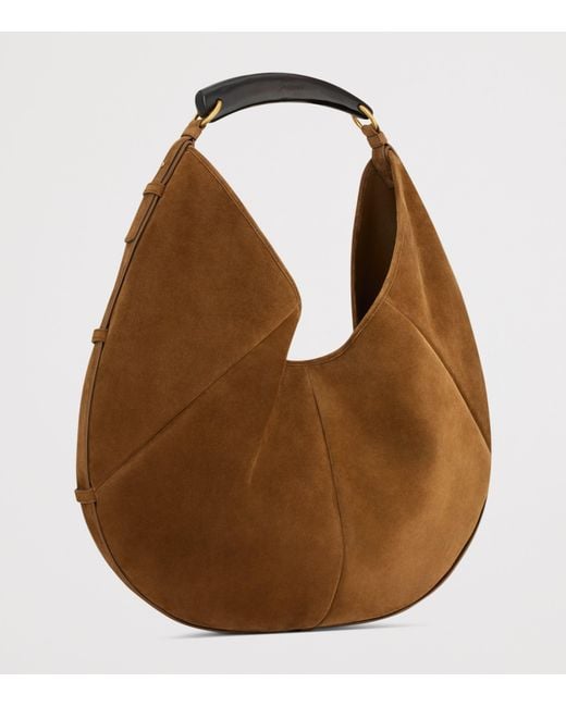 Saint Laurent Brown Large Suede Mombasa Shoulder Bag
