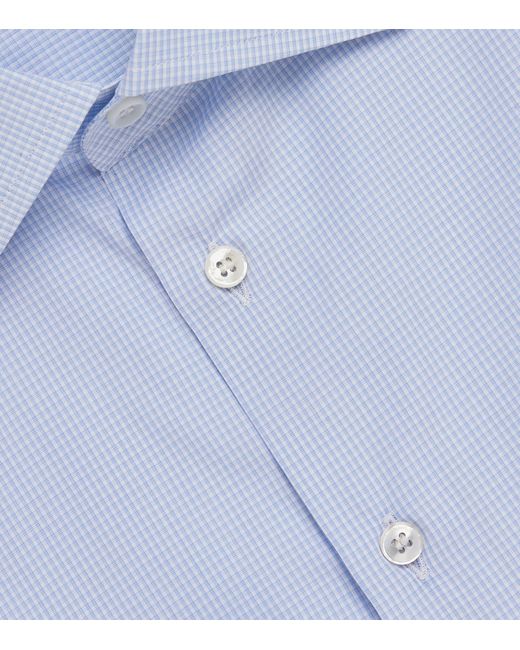 Giorgio Armani Blue Cotton Formal Shirt for men