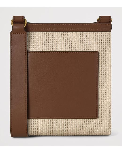 Mulberry Brown Small Raffia Antony Messenger Bag