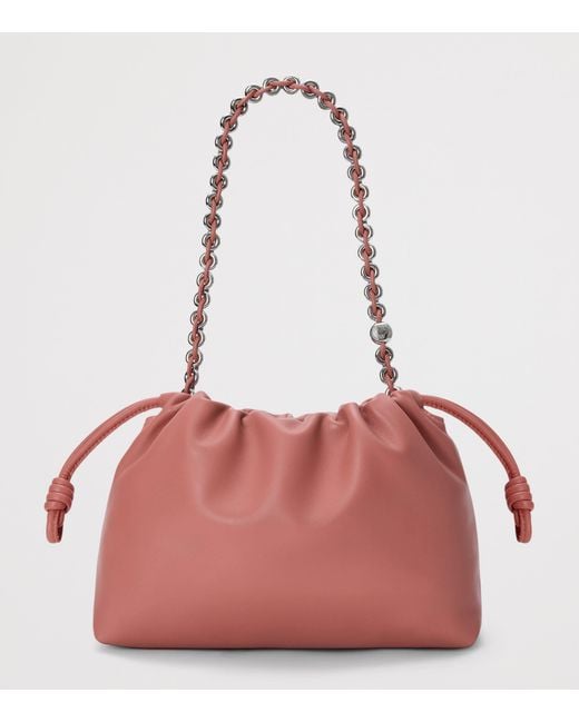 Loewe Pink Medium Leather Flamenco Shoulder Bag