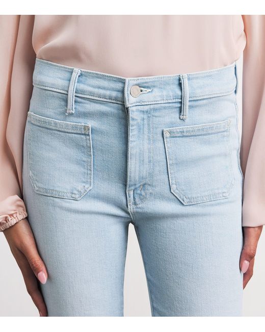 Mother Blue The Patch Pocket Weekender Flared Jeans
