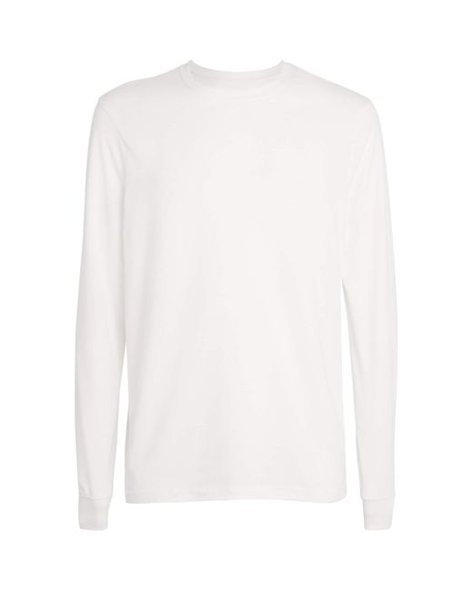Skims White Cotton Long-Sleeve T-Shirt for men