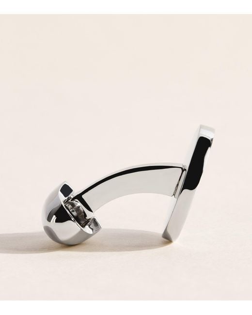 Babette Wasserman Black Crystal-Embellished Moondust Cufflinks for men