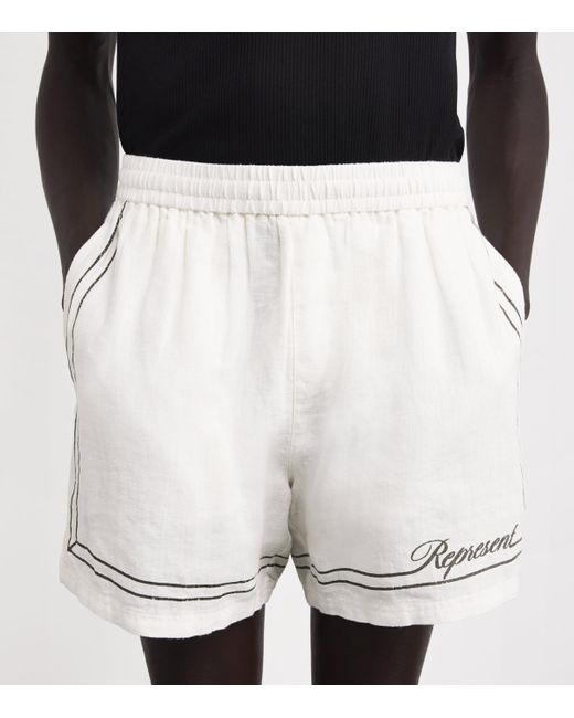 Represent Natural Border-Detail Shorts for men