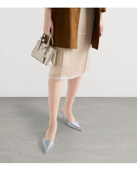 Prada Metallic Mini Patent Saffiano Leather Galleria Top-Handle Bag