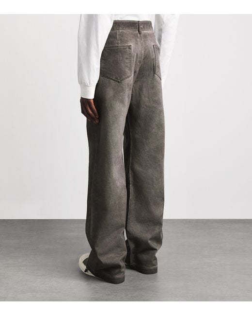 Rick Owens Gray Geth Wide-Leg Jeans for men