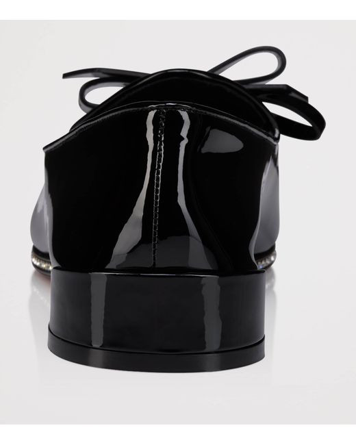 Christian Louboutin Black Mocastrass Patent Loafers
