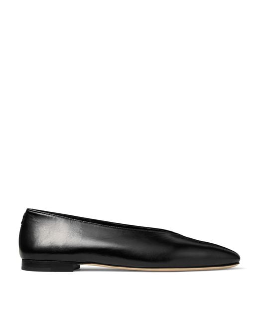 Jimmy Choo Black Margo Leather Ballet Flats