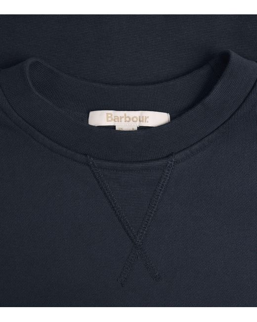 Barbour Blue Cotton Bede Logo Sweatshirt