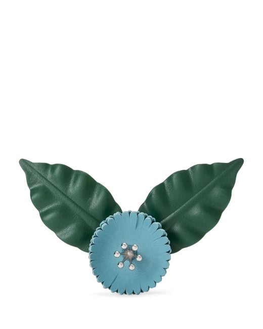 Loewe Green X Paula's Ibiza Leather Flower Pistil Pin