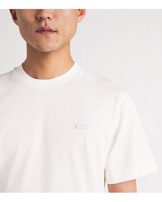 Lacoste White Pima Cotton Piqué T-Shirt for men