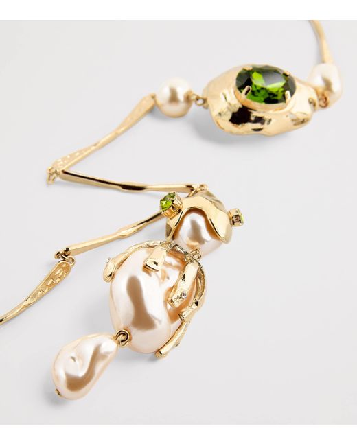 Weekend by Maxmara White Irregular Chain Pendant Necklace