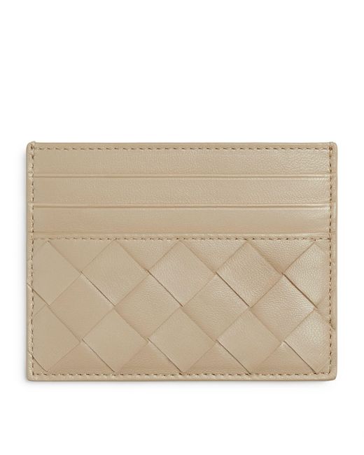 Bottega Veneta Natural Leather Intrecciato Card Holder