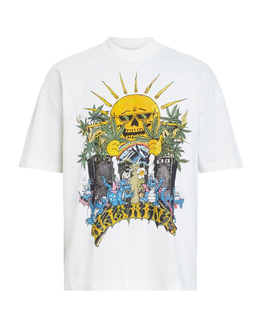 AllSaints White Organic Cotton Fest T-Shirt for men