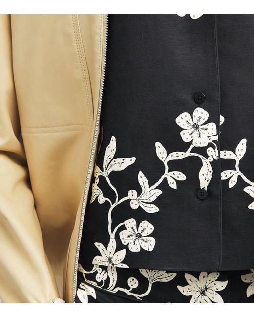 Claudie Pierlot Black Cropped Floral Shirt