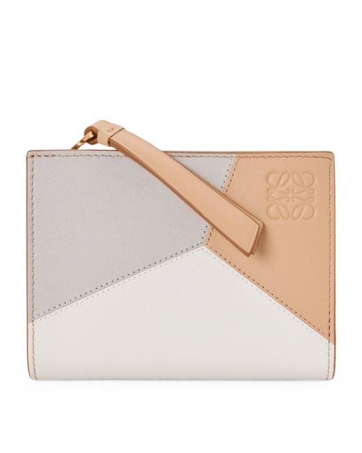Loewe Natural Leather Puzzle Compact Wallet