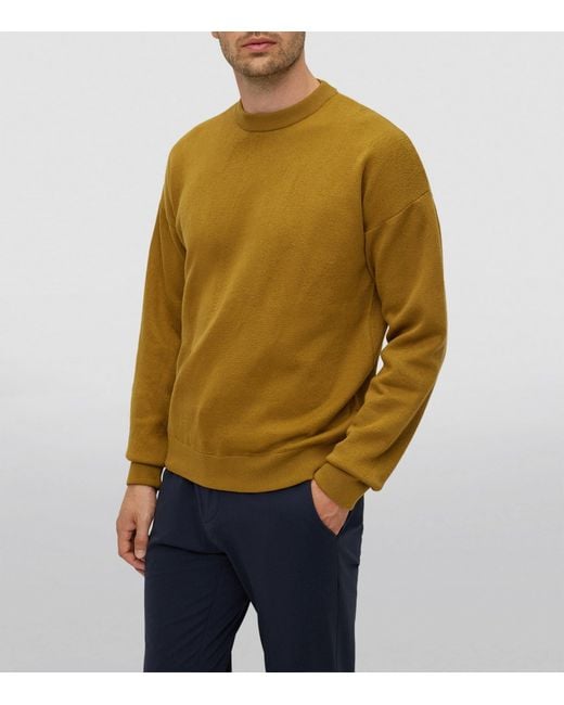 Boss Green Cotton Crew-Neck Sweater for men