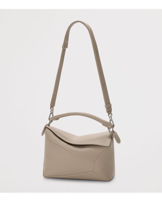 Loewe Metallic Small Leather Puzzle Edge Top-Handle Bag