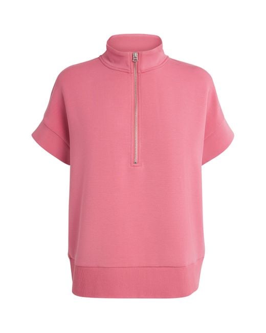 Varley Pink Short-Sleeve Ritchie Sweatshirt