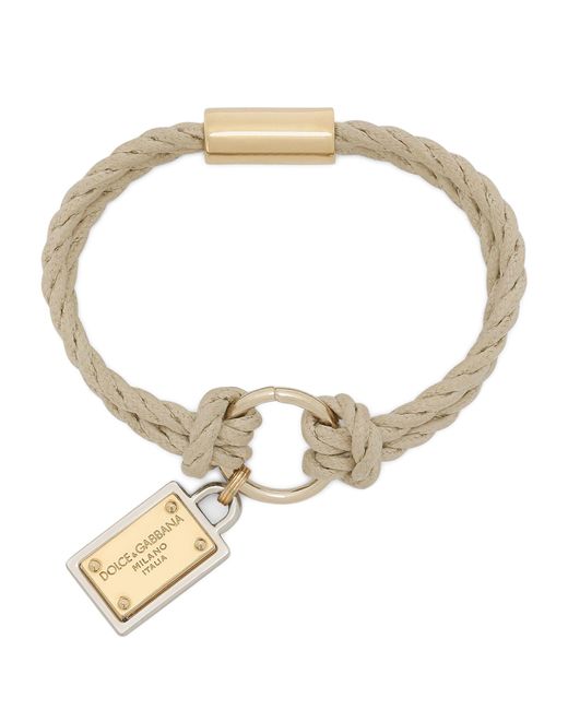 Dolce & Gabbana Metallic Marina Cord Bracelet for men