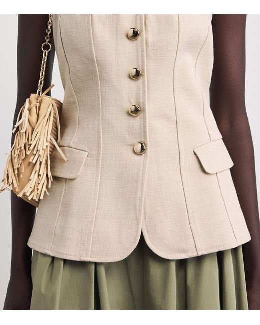 Maje Natural Tailored Bustier Top