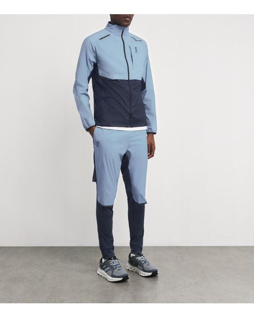 On Shoes Blue Water-Repellent Weather Trousers for men